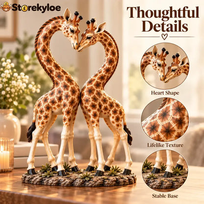 💕🎁better Together – Giraffe Heart Sculpture 🦒♡🦒