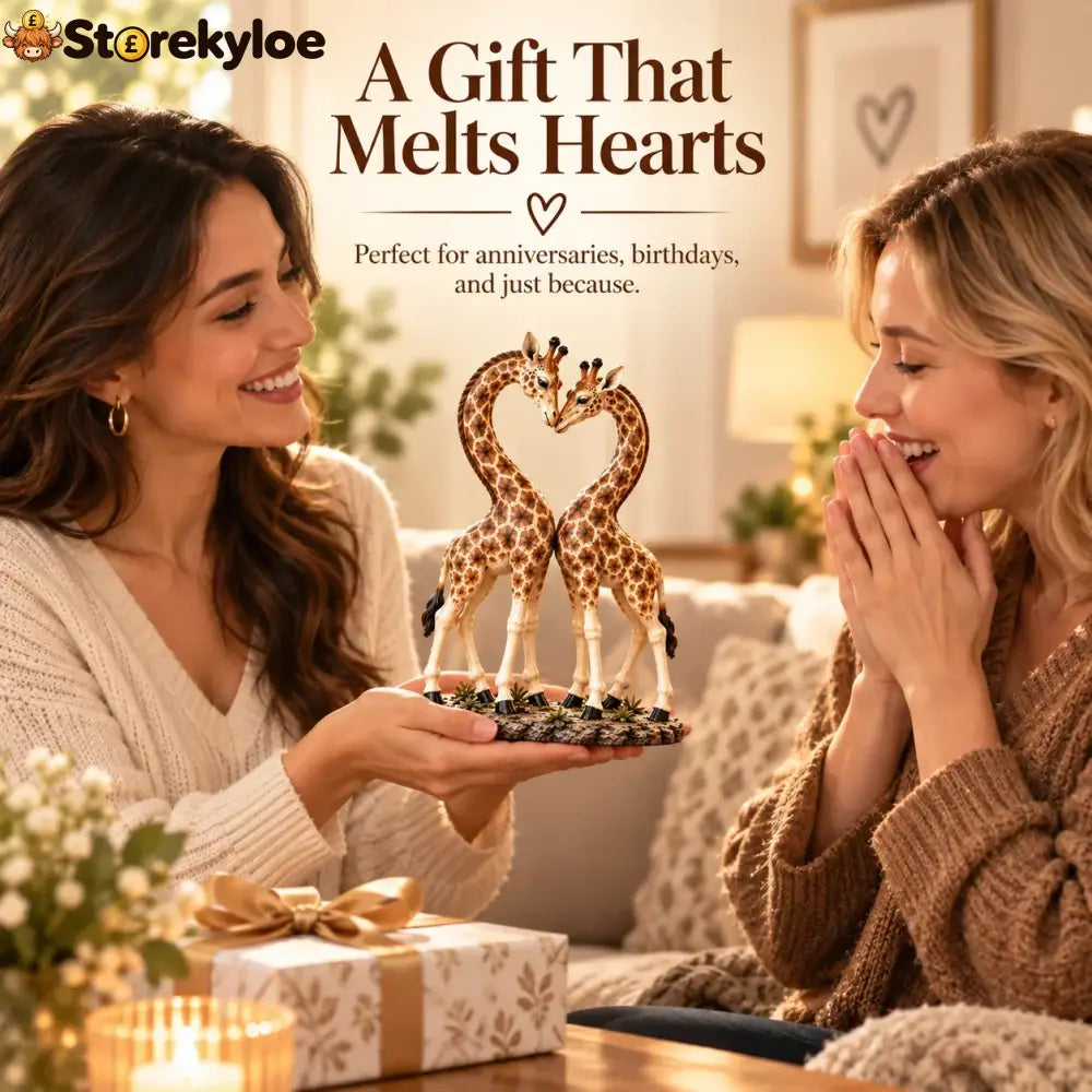 💕🎁better Together – Giraffe Heart Sculpture 🦒♡🦒