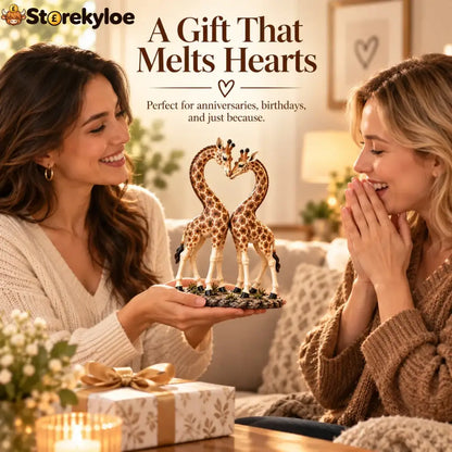 💕🎁better Together – Giraffe Heart Sculpture 🦒♡🦒