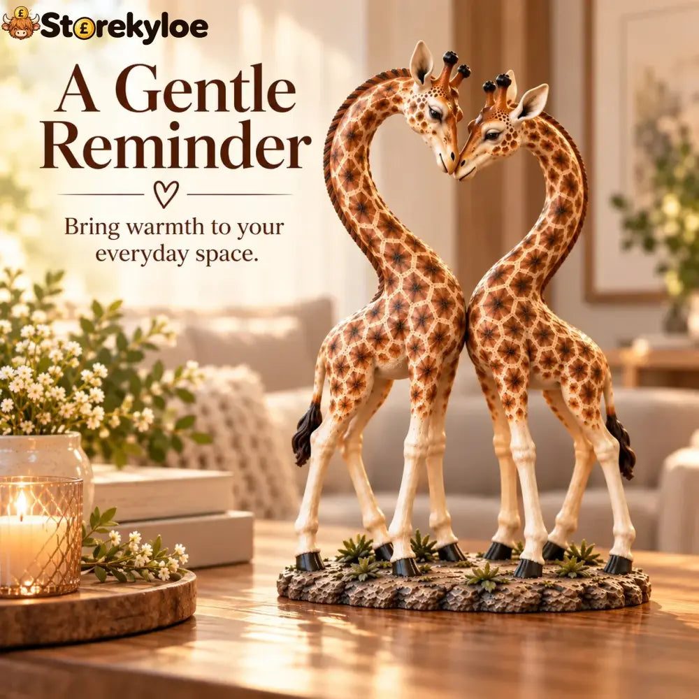 💕🎁better Together – Giraffe Heart Sculpture 🦒♡🦒