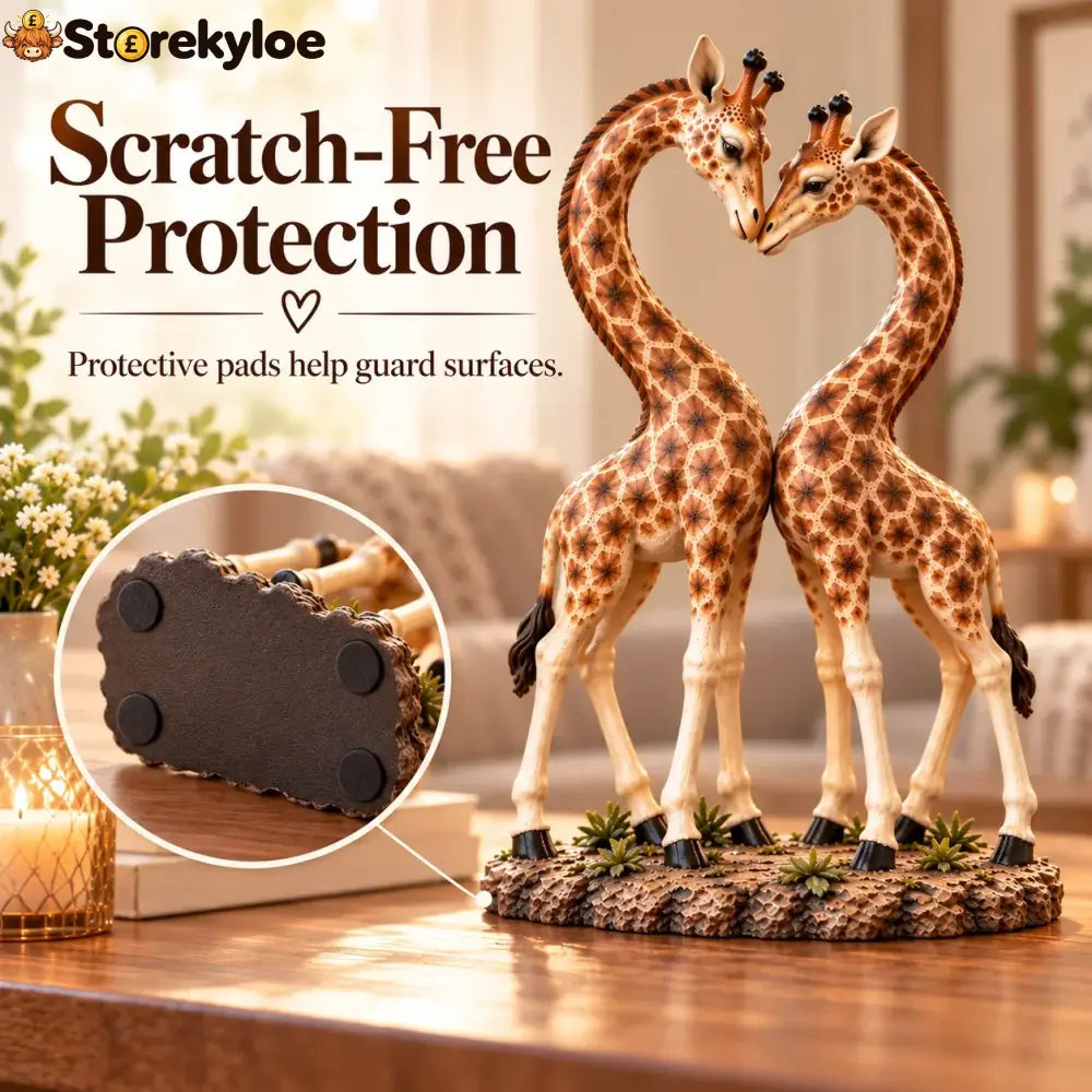 💕🎁better Together – Giraffe Heart Sculpture 🦒♡🦒