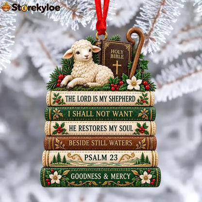 ✝️ Bible Faith Christmas Acrylic Ornament Collection - 🐑 Psalm 23