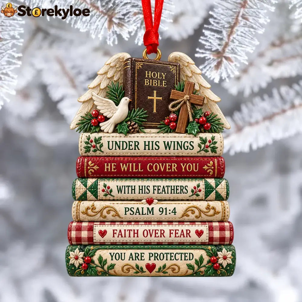✝️ Bible Faith Christmas Acrylic Ornament Collection - Under His Wings