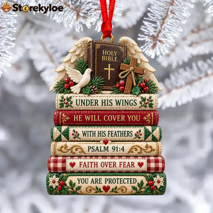 ✝️ Bible Faith Christmas Acrylic Ornament Collection - Under His Wings
