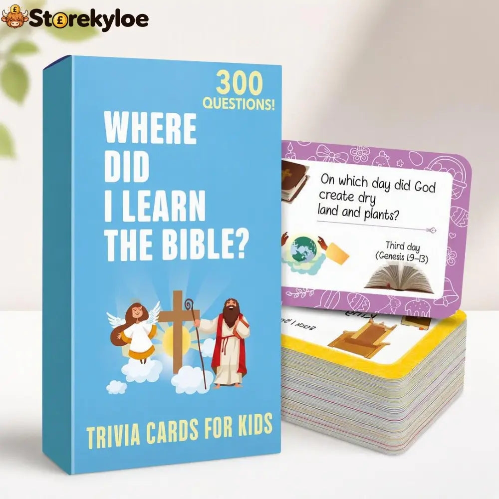 ✝️Bible Trivia Card Game – 300 Questions for Family Fun & Faith Learning (Ages 6+) - 2