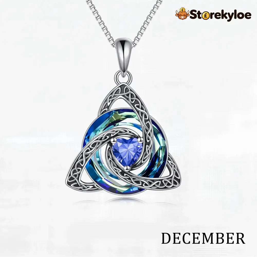 ♾️💖Birthstone Celtic Knot Necklace for Women - December