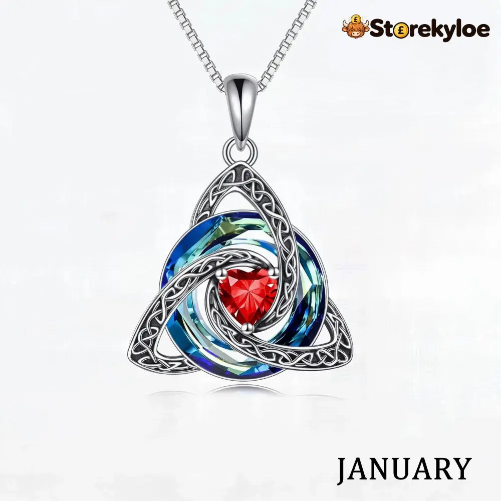 ♾️💖Birthstone Celtic Knot Necklace for Women - January