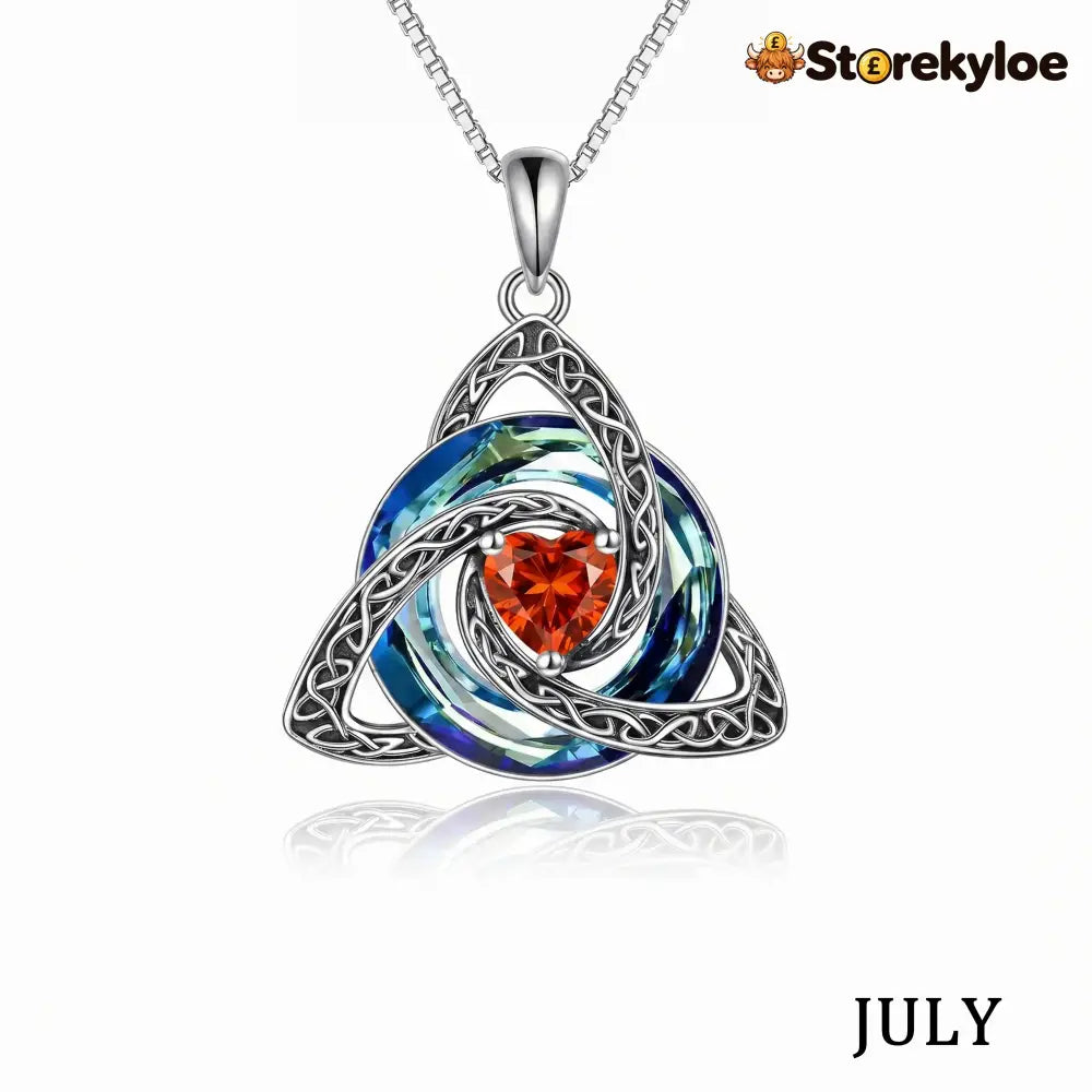 ♾️💖Birthstone Celtic Knot Necklace for Women - July