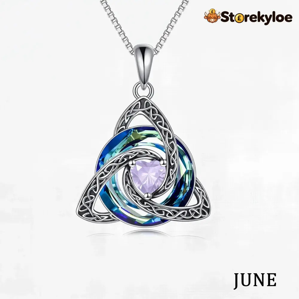 ♾️💖Birthstone Celtic Knot Necklace for Women - June