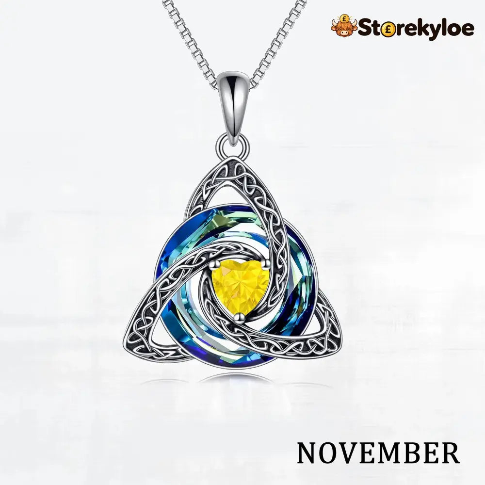 ♾️💖Birthstone Celtic Knot Necklace for Women - November