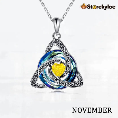 ♾️💖Birthstone Celtic Knot Necklace for Women - November
