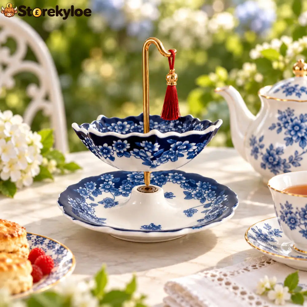 Blue & White Porcelain Tea Strainer Stand – An Elegant Little Ritual for Proper Tea