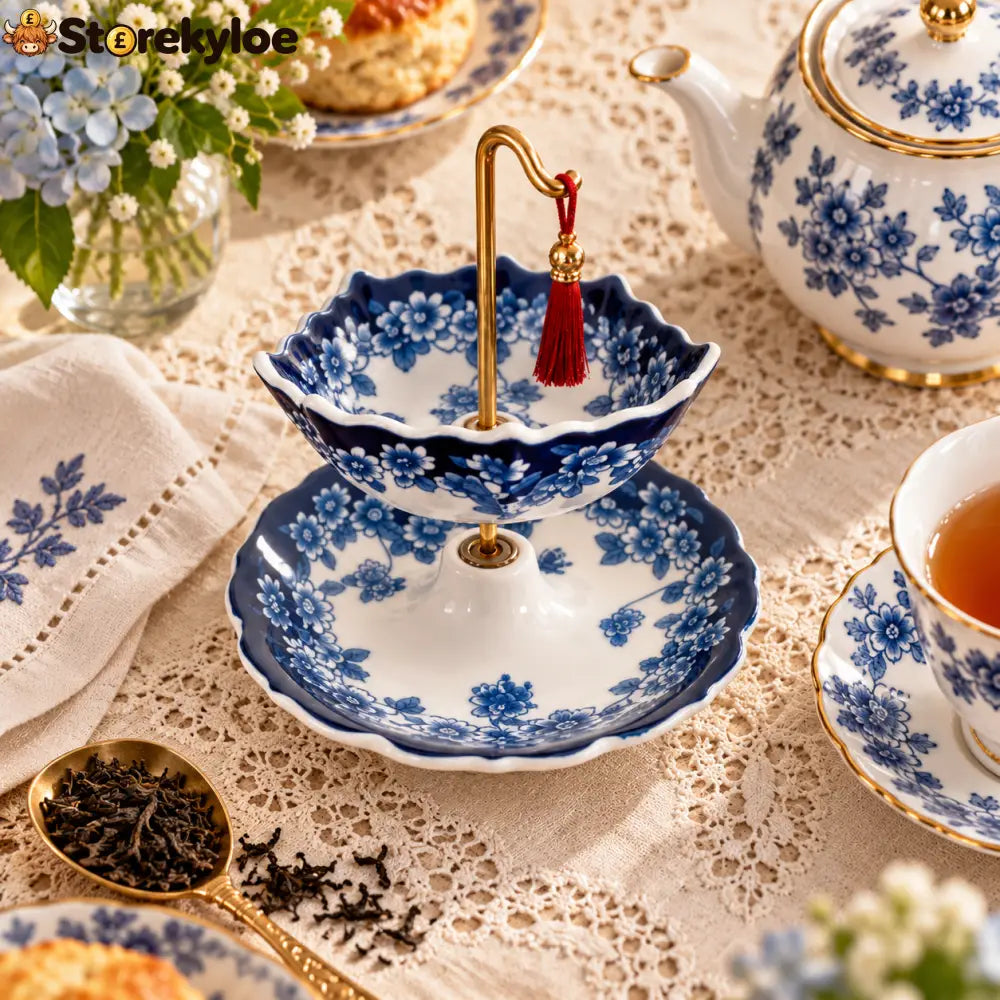 Blue & White Porcelain Tea Strainer Stand – An Elegant Little Ritual for Proper Tea
