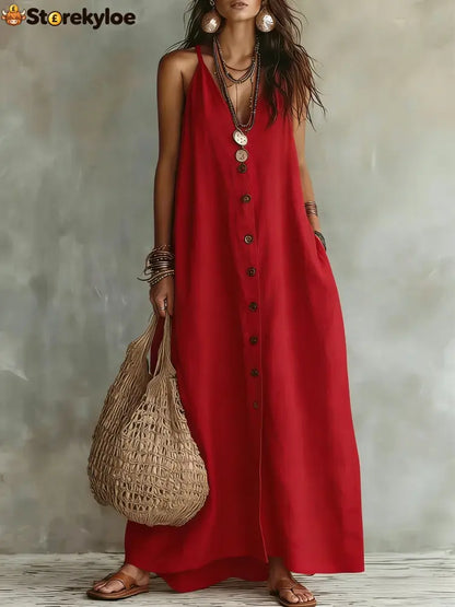 Boho Linen Maxi Dress: Effortless Summer Style