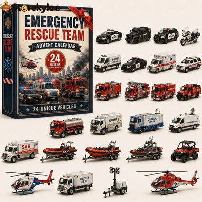 🚜Build the Fleet Collection 24-Day Vehicle Advent Calendar Series | ✨A New Adventure Every Morning - 🚑 Emergency Rescue