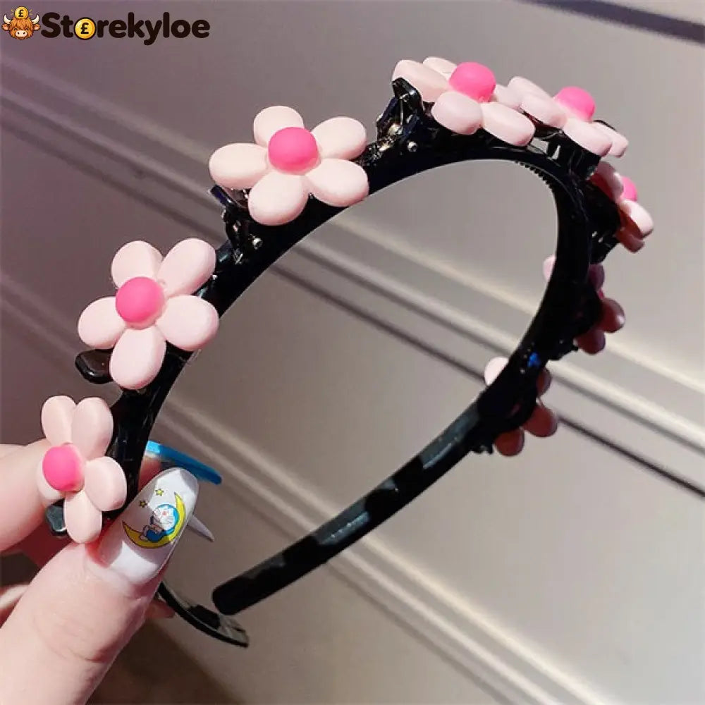 🌺Buy 1 Get 1 Free🌺Children’s Cute Braided Hairpin - Buy 1 Get 1 Free / 1# Pink flowers - Clothing & Accessories