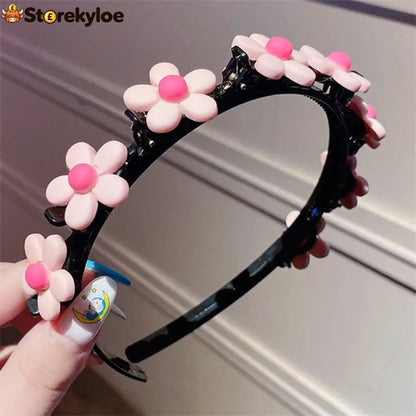 🌺Buy 1 Get 1 Free🌺Children’s Cute Braided Hairpin - Buy 1 Get 1 Free / 1# Pink flowers - Clothing & Accessories