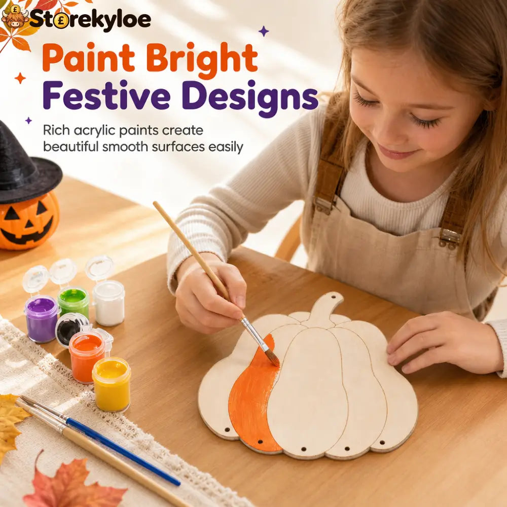 ⏳Buy 1 Get 1 Free!!!⏰Craft Your Own Pumpkin Instantly! No-Fuss Wood DIY Kit🎃✨🖌️ - Home Decoration