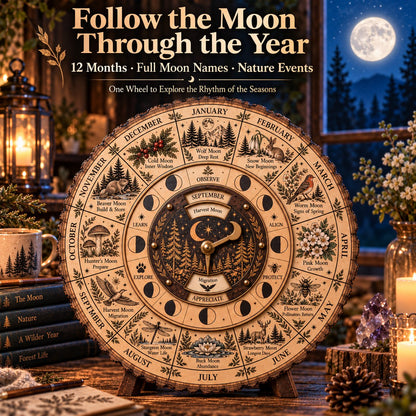 🌙🌲The Moon & Seasons Wheel – 12-Month Seasonal Calendar🌕