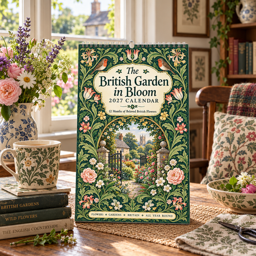 The British Garden in Bloom 2027 Calendar – Arts & Crafts Inspired British Flower Calendar