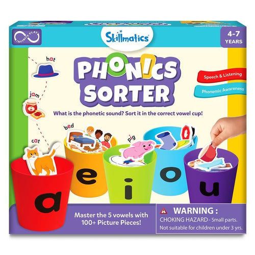 📚Phonics Vowel Sorting Toy(100+ Picture Pieces) – Early Literacy Learning Activity for Preschool & Kindergarten Kids Ages 4-7✨