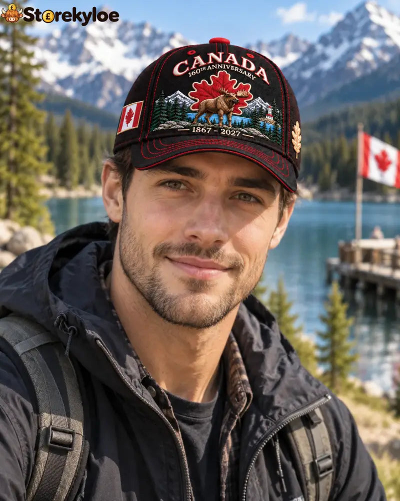 🔥🍁 Canada 160th Anniversary 1867–2027 - Premium Embroidered Heritage Cap100% Cotton • Detailed Embroidery • Comfortable