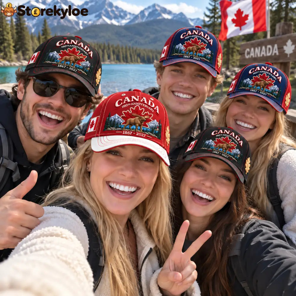 🔥🍁 Canada 160th Anniversary 1867–2027 - Premium Embroidered Heritage Cap100% Cotton • Detailed Embroidery • Comfortable