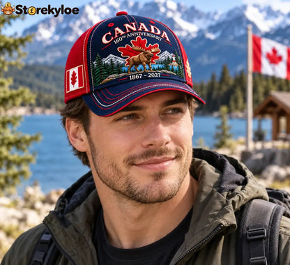 🔥🍁 Canada 160th Anniversary 1867–2027 - Premium Embroidered Heritage Cap100% Cotton • Detailed Embroidery • Comfortable