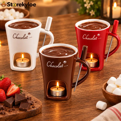 Candle-warm Chocolate Fondue Mug Turn A Simple Hot Chocolate Into A Little Winter Ritual 🍫🕯️