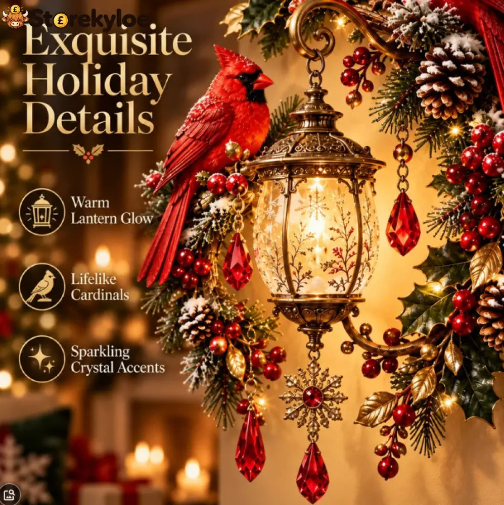 🐦 Cardinal Christmas Lantern – A Warm Light for Love Family & Christmas Memories