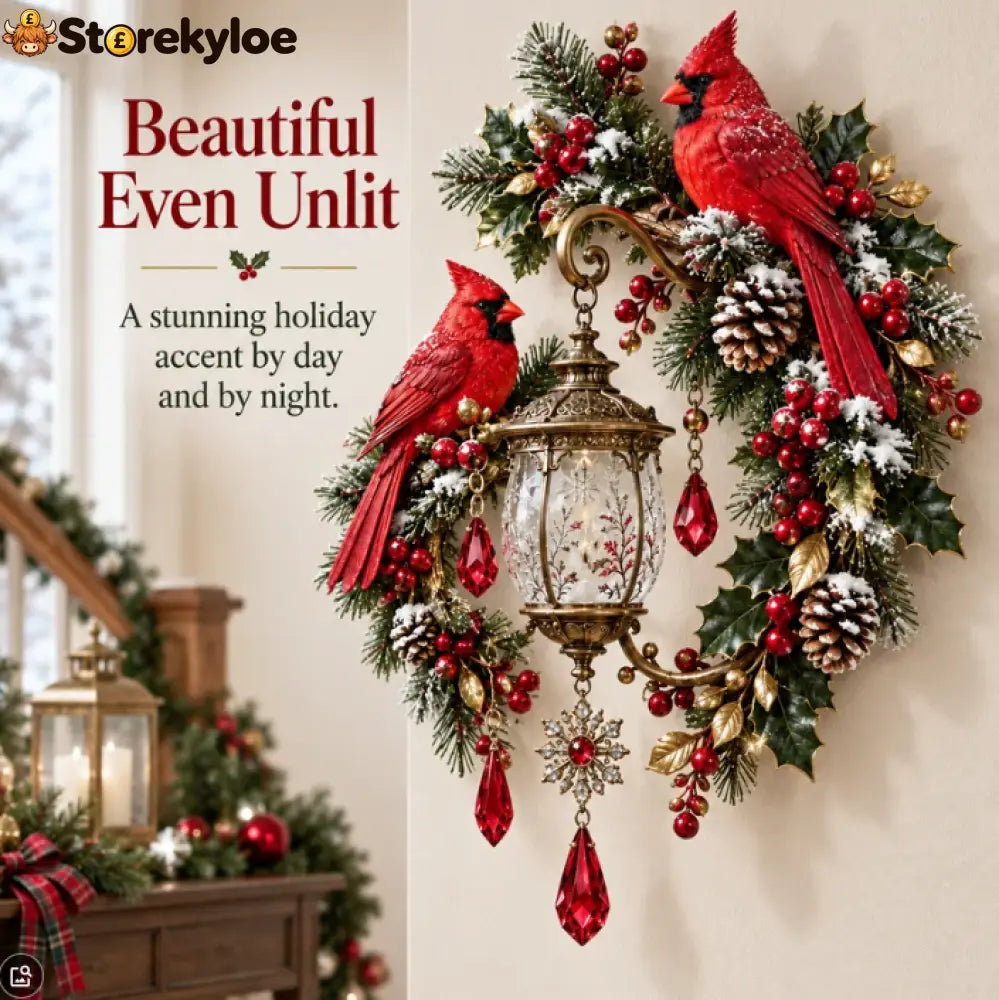 🐦 Cardinal Christmas Lantern – A Warm Light for Love Family & Christmas Memories