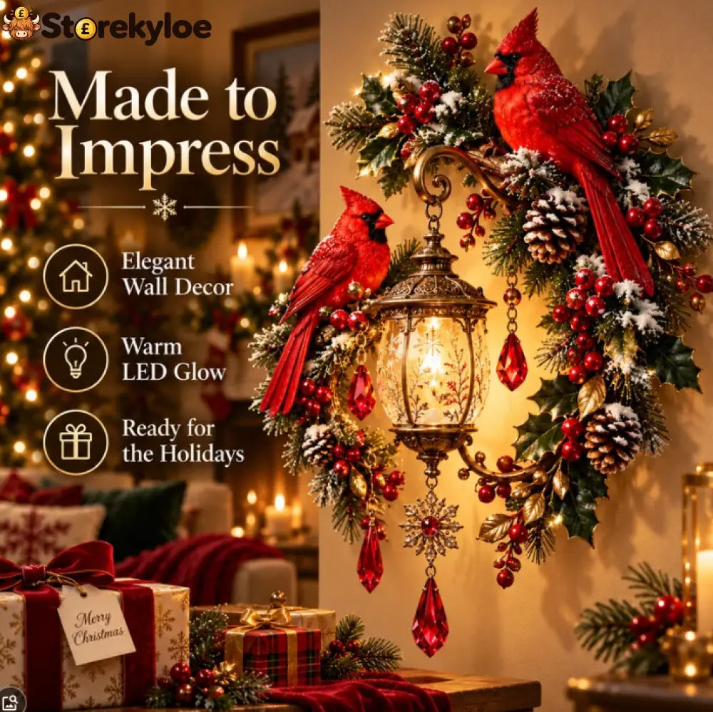 🐦 Cardinal Christmas Lantern – A Warm Light for Love Family & Christmas Memories