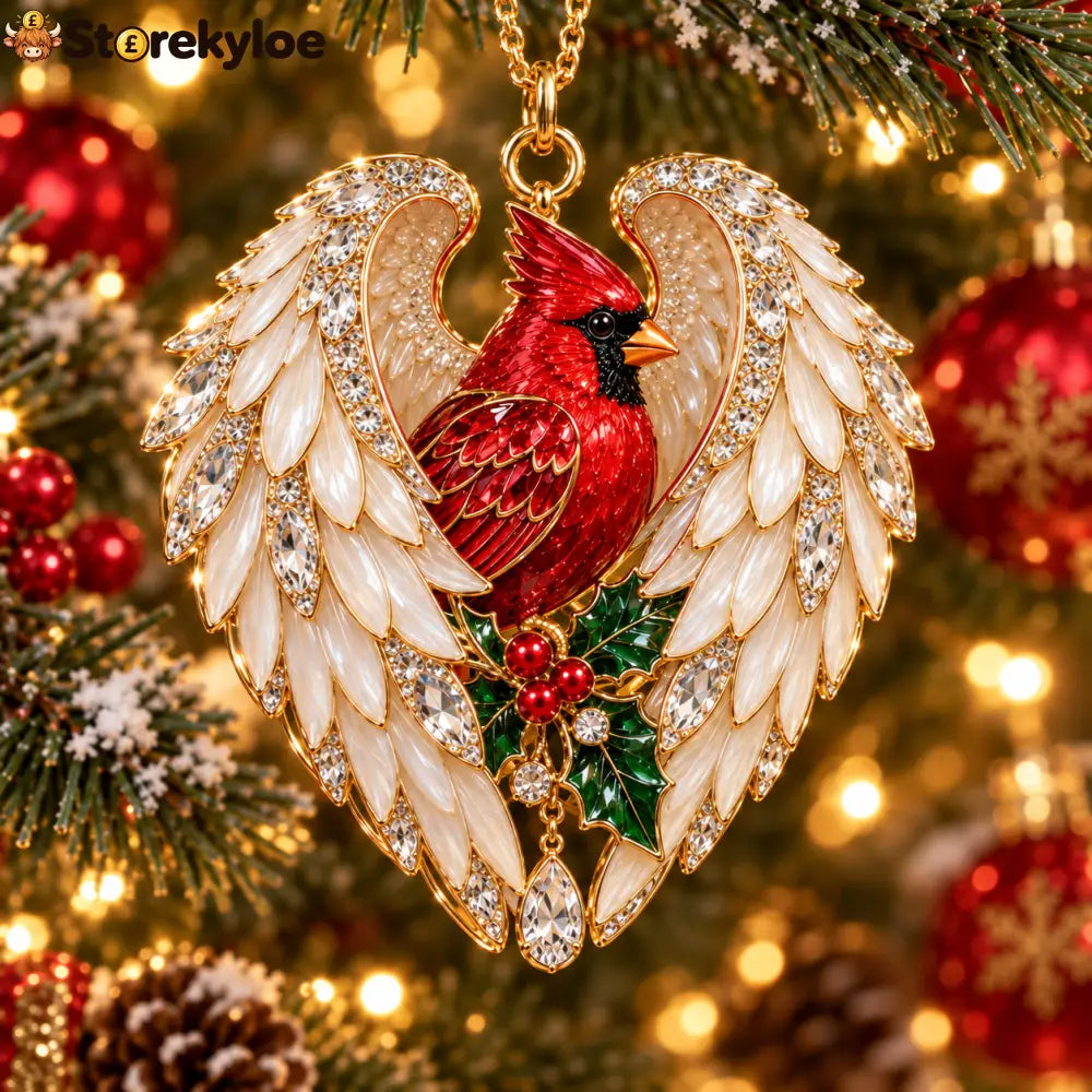 Cardinal Christmas Ornament – Red Bird Holiday Keepsake Meaningful Memorial Gift for Family & Loved Ones - 💎 Angel