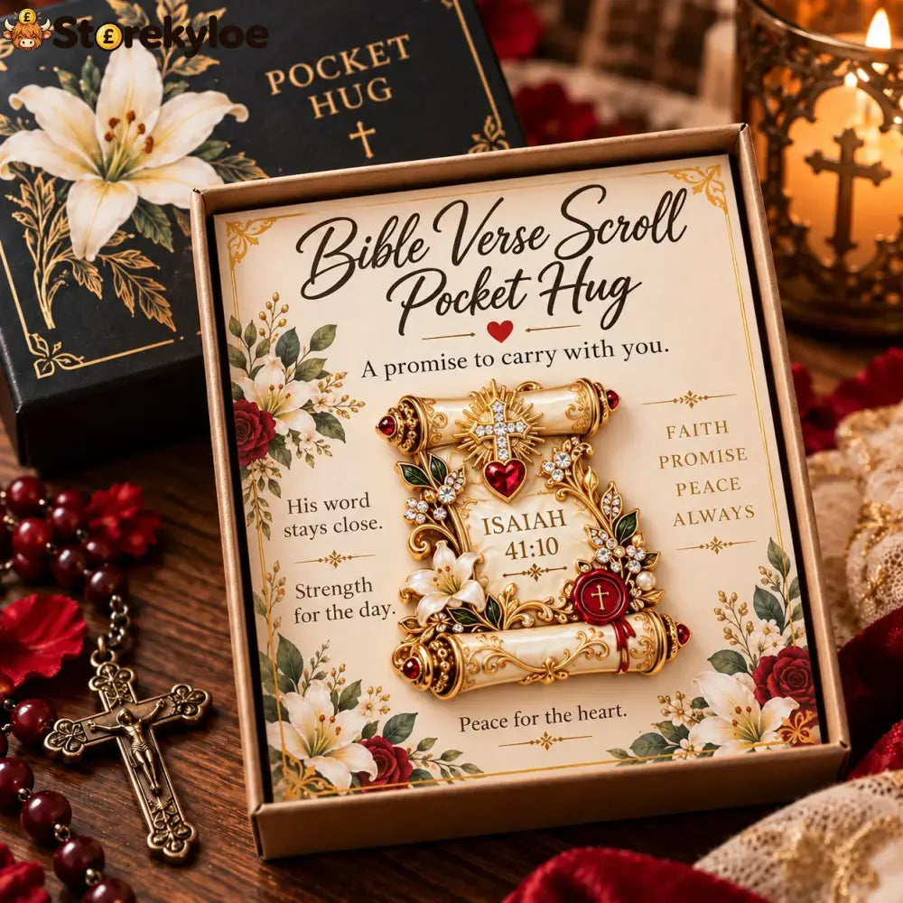 🙏✨ Carry The Faith™ Pocket Hug Collection ✝️❤️ - 📜 Bible Verse Scroll Pocket Hug
