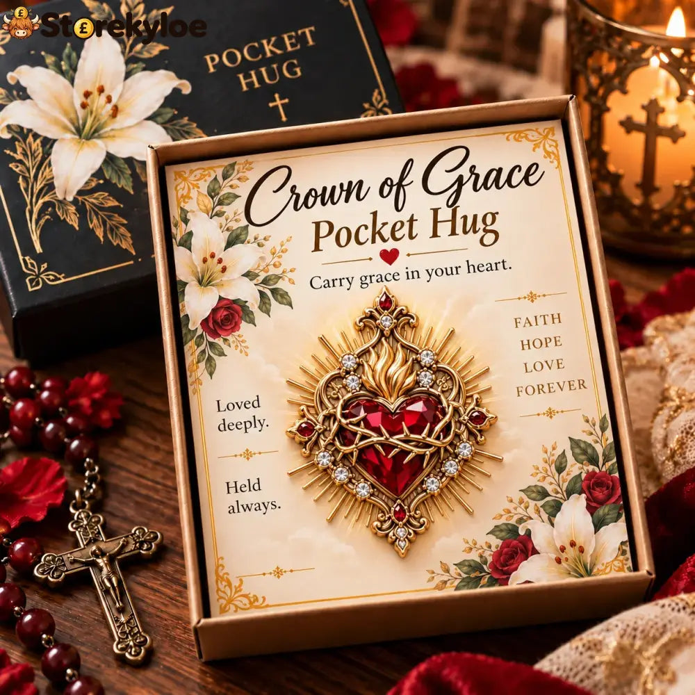 🙏✨ Carry The Faith™ Pocket Hug Collection ✝️❤️ - 🌸 Crown of Grace Pocket Hug