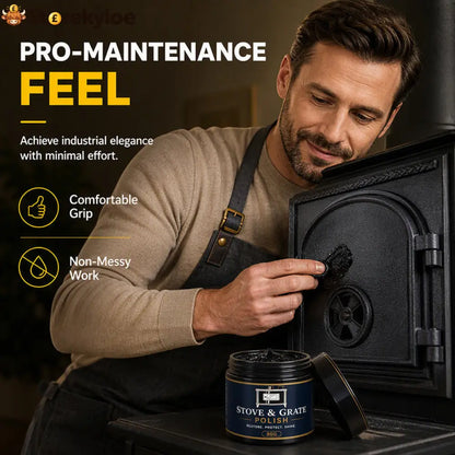 Cast Iron Stove Polish with Sponge - Tools & Gadgets