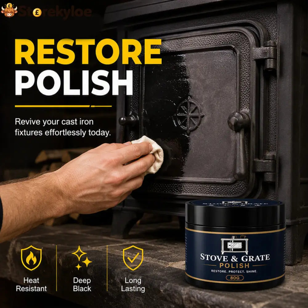 Cast Iron Stove Polish with Sponge - Tools & Gadgets