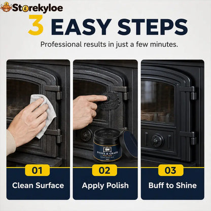 Cast Iron Stove Polish with Sponge - Tools & Gadgets