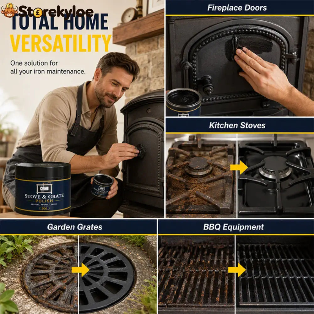 Cast Iron Stove Polish with Sponge - Tools & Gadgets