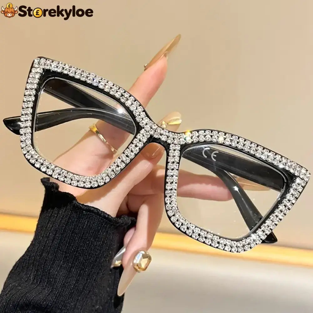 Cat Eye Anti-Blue Light Reading Glasses - Black / 0.00 – Blue Light Blocking - Beauty& Health