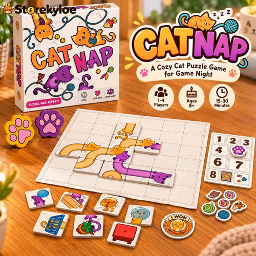 🐱 Cat Nap – Cute Cat Puzzle Board Game for Family Fun & Game Night