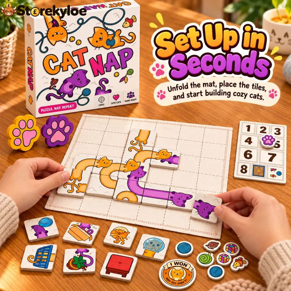 🐱 Cat Nap – Cute Cat Puzzle Board Game for Family Fun & Game Night