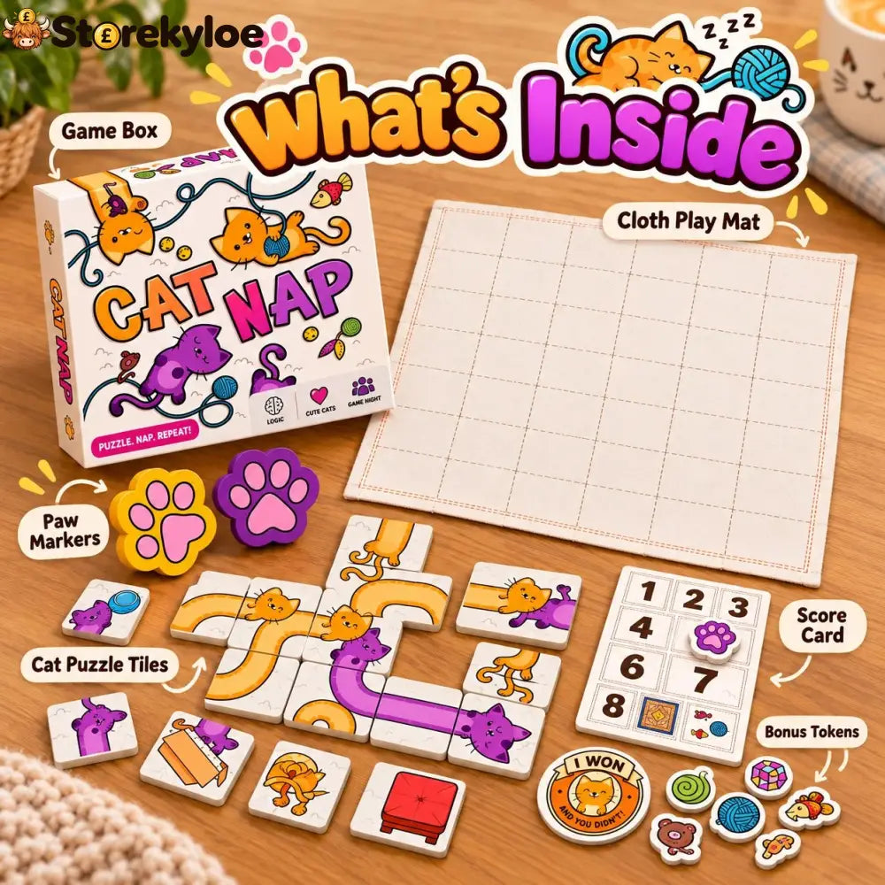 🐱 Cat Nap – Cute Cat Puzzle Board Game for Family Fun & Game Night