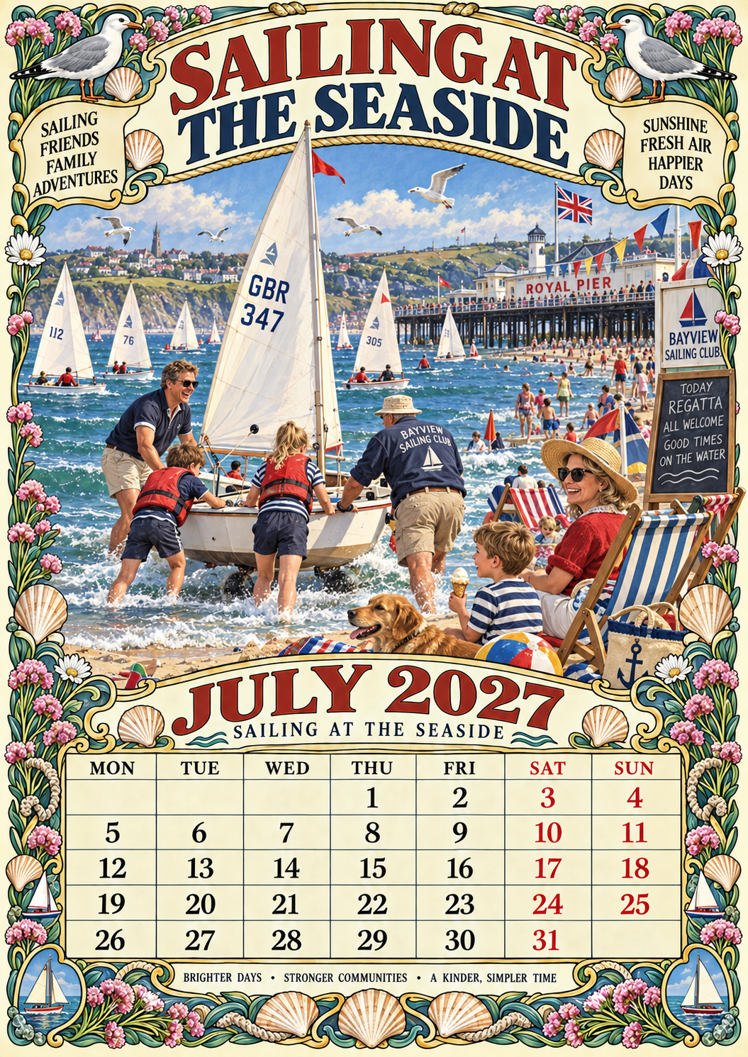 Britain at Play 2027 Wall Calendar – Leisure Days of the Sixties & Seventies ——The games, the days out, and the people who made them special.