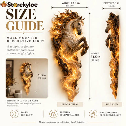 🦄 Celestial Flame Unicorn™ Wall Sconce – A Magical Guardian Awakens on Your Wall