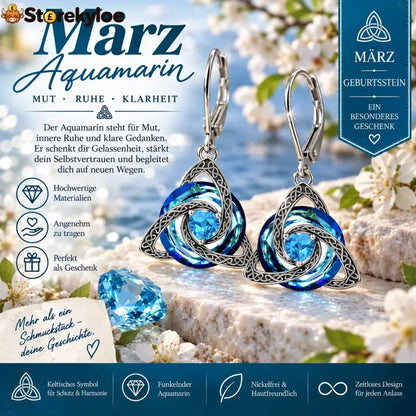 ✨ Celtic birthstone earrings – Timeless elegance with personal meaning - March
