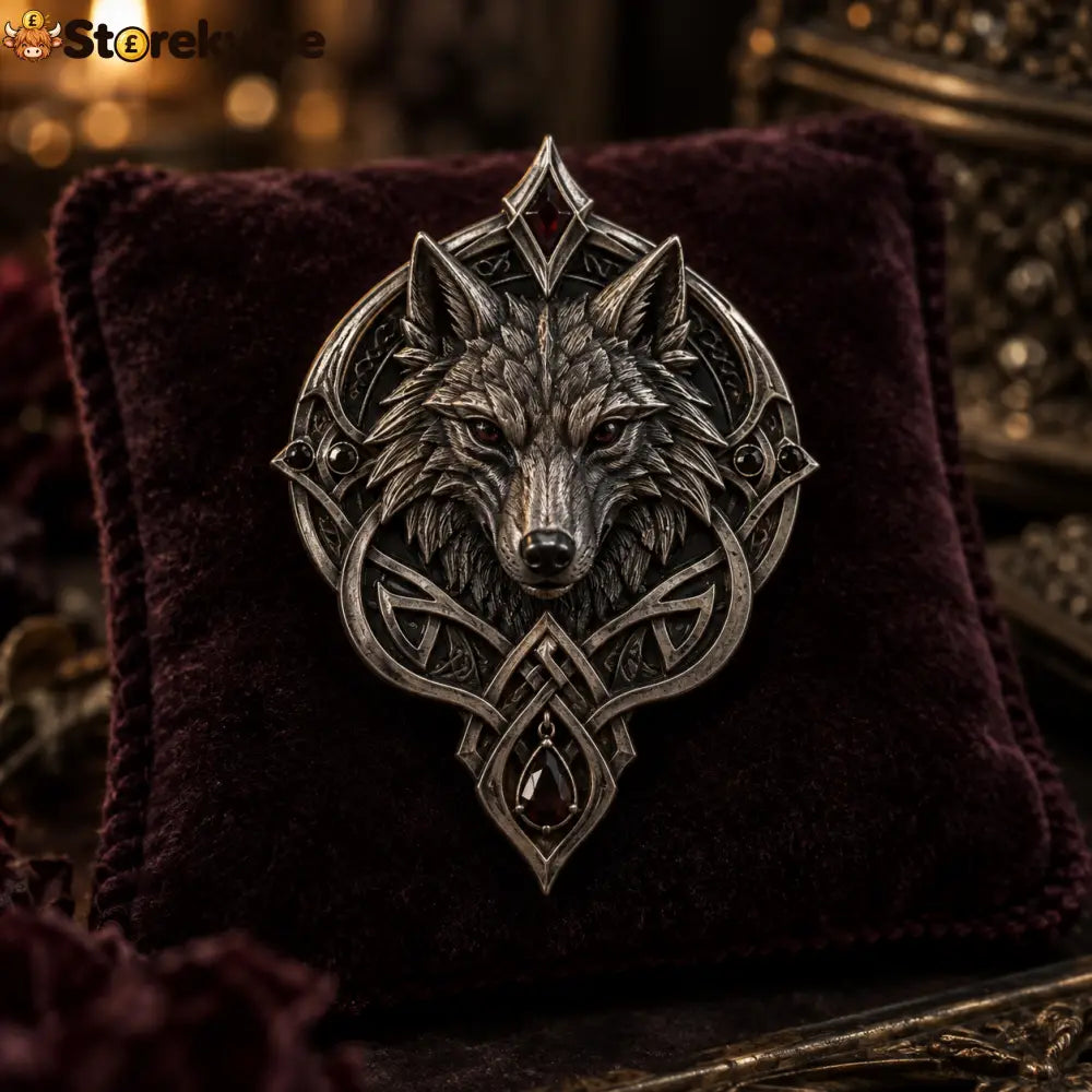 Celtic Wolf Gothic Brooch 🐺 - 1