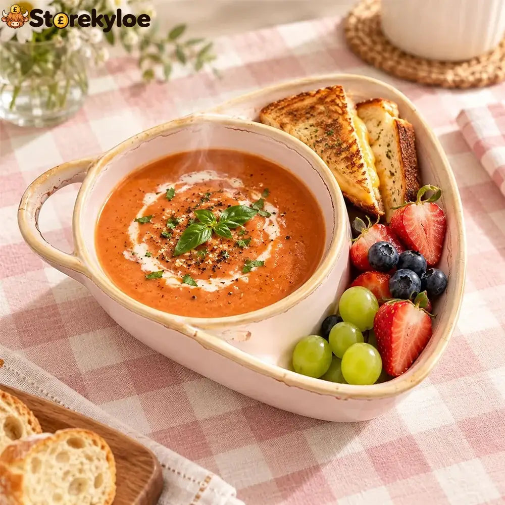 Ceramic Soup & Toasty Bowls with Handles – Rustic Reactive Glaze Design