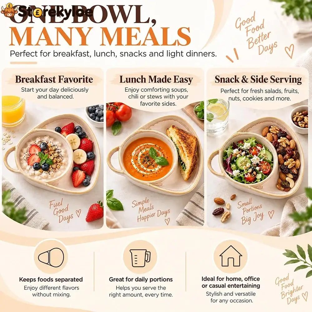 Ceramic Soup & Toasty Bowls with Handles – Rustic Reactive Glaze Design
