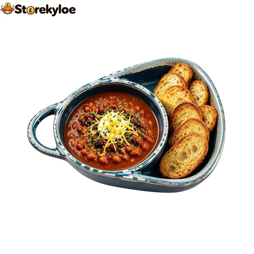 Ceramic Soup & Toasty Bowls with Handles – Rustic Reactive Glaze Design - Dark blue
